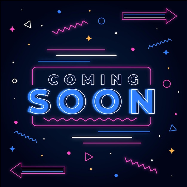 Coming Soon Promo Wallpaper in Flat Design – Free Download