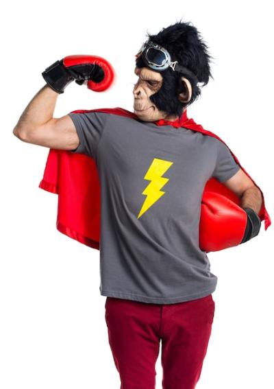 Powerful Superhero Monkey Man – Free Stock Photo for Download