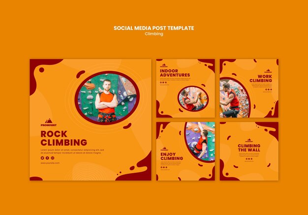 Rock Climbing Social Media Post Template – Free Download