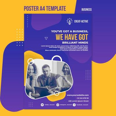 Business Print Template Featuring Stunning Photo – Free Download