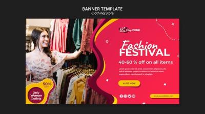 Clothing Store Concept Banner Template – Free Download