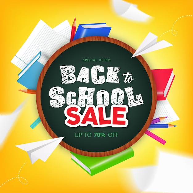 Realistic Back to School Sales – Free Stock Photo for Download