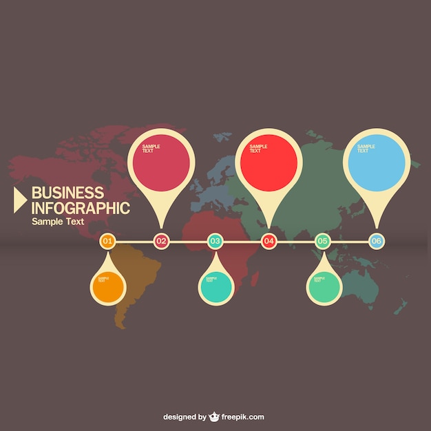 Business Infographic Featuring Pin Maps – Download Free Stock Photo