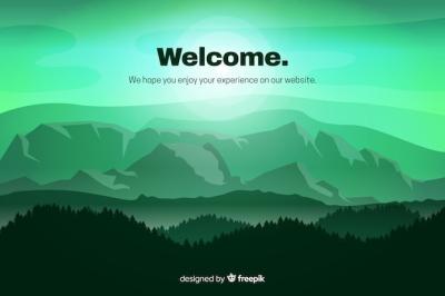 Gradient Landscape Vector Template – Free Download