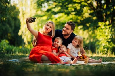 Family Selfie Outdoors – Free Download