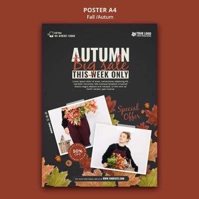 Autumn Poster Design Template – Free to Download