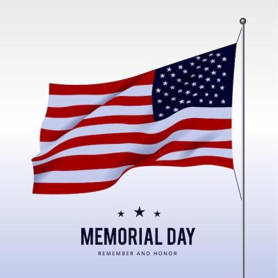 Realistic USA Memorial Day Illustration – Free Download