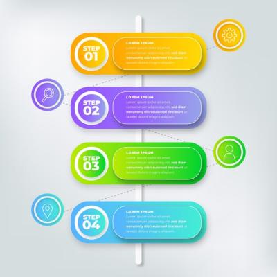 Template Gradient Infographic Steps – Download Free Stock Photo