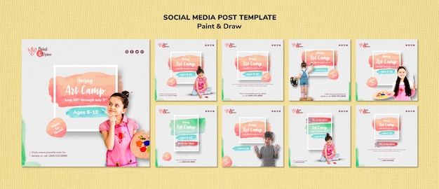 Paint & Draw Social Media Post Template – Free Download