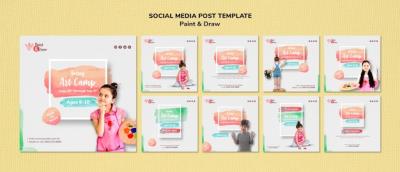 Paint & Draw Social Media Post Template – Free Download