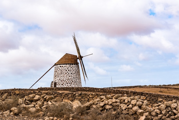 Windmill at Cactus Garden in Antigua, Spain – Free Download