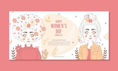 International Women’s Day Illustration Featuring a Profile of a Woman – Free Download