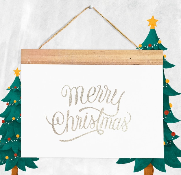 Christmas Holiday Greeting Design Mockup – Free Download