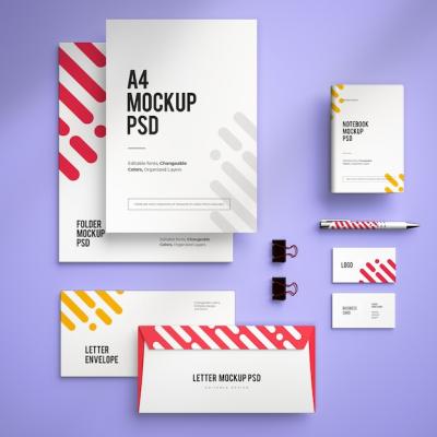 Corporate Stationery Branding Design Mockup – Free Download