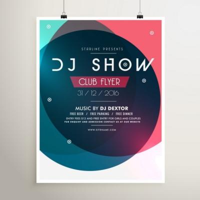 Colorful Circular Shapes Party Poster – Download Free Stock Photo