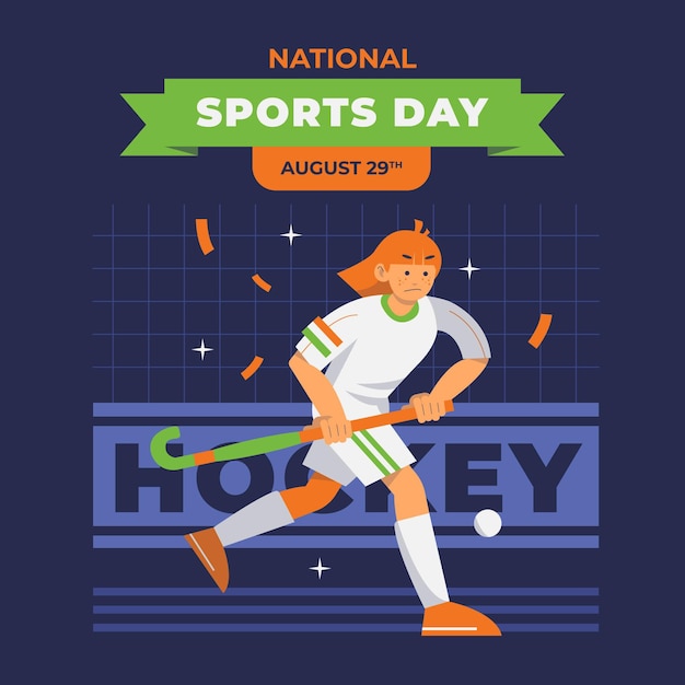 National Sports Day Illustration – Free to Download