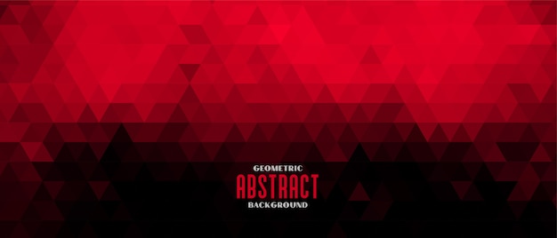 Red and Black Abstract Triangle Pattern Banner Design – Free Download