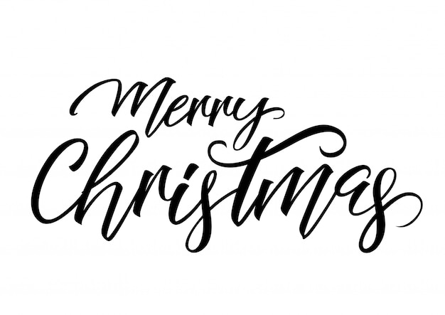 Merry Christmas Inscription – Free Download for Vector Templates