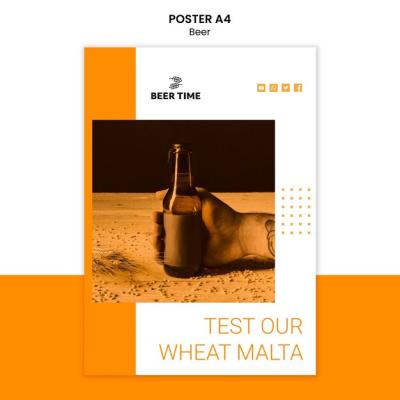 Beer Poster Template Concept – Free Download, Download Free Stock Photo