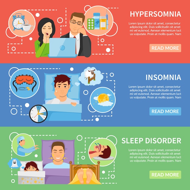 Sleep Disorders Banners Set – Free Download for Eye-Catching Visuals