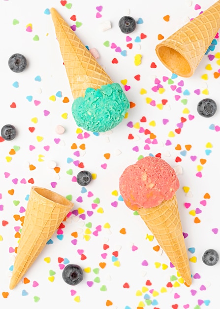 Top View of Ice Cream on Table – Free Stock Photo, Download for Free