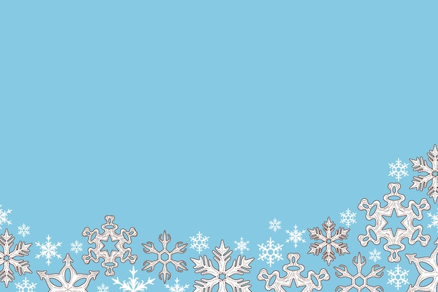 Hand Drawn Snowflake Border – Free Stock Photo for Download