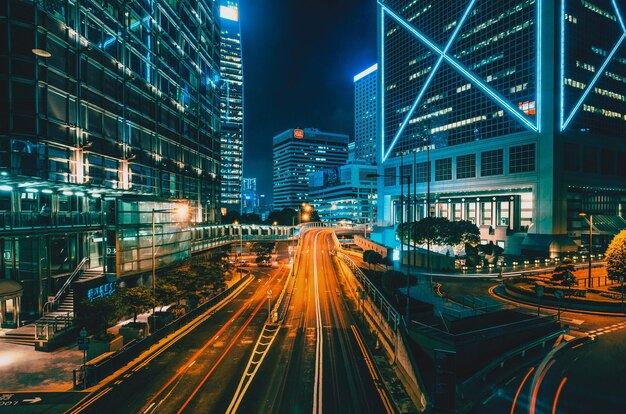 Light Trails on Road at Night – Free Stock Photo for Download