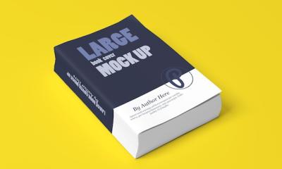 Large Softcover Book Cover Mockups – Free Download