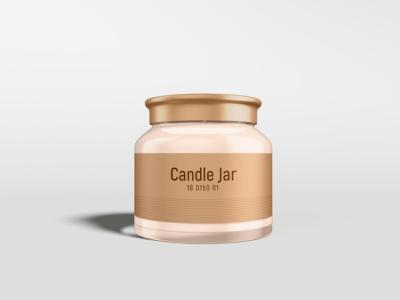 Transparent Glass Candle Jar Branding Mockup – Free Download