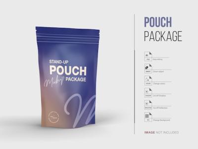 Realistic Snack Pouch Plastic Bag Mockup – Free Download