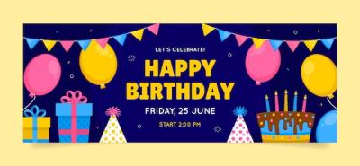 Birthday Facebook Cover Design Template – Free to Download