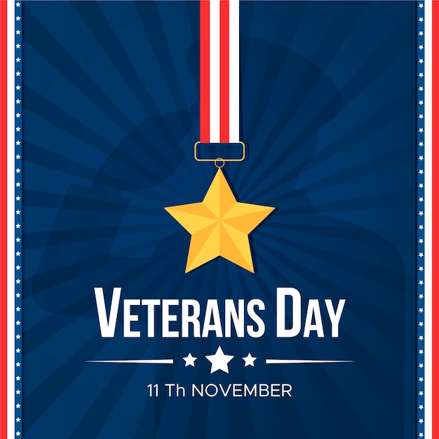 Veterans Day Flat Design Concept – Free Download