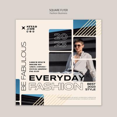 Flat Design Fashion Business Template – Free Download