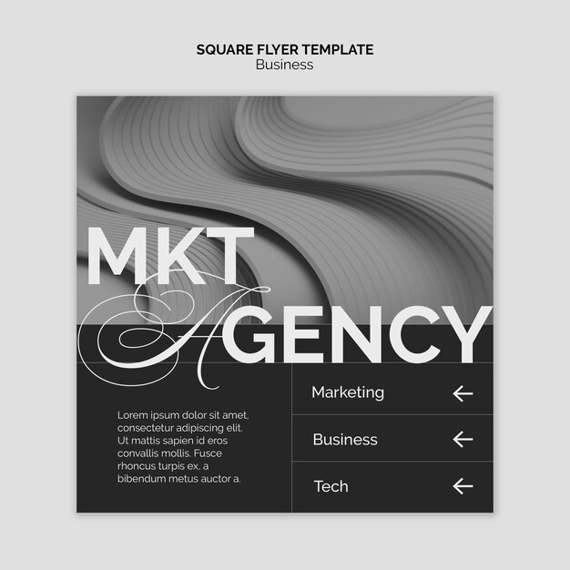 Business Strategy Square Flyer Template – Free Download