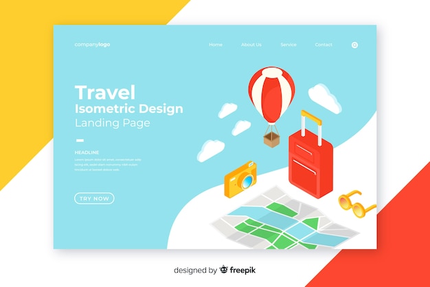 Travel Landing Page Vector Template – Free Download