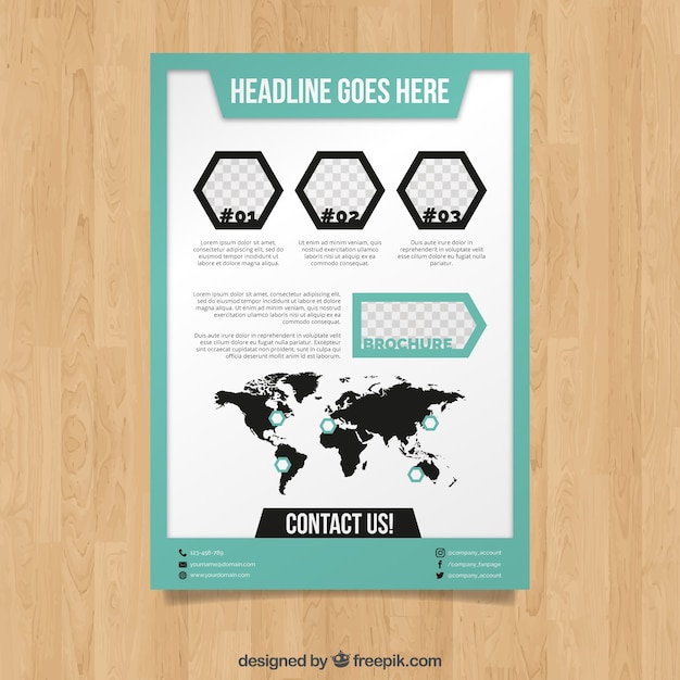 Professional Geometric Brochure Template – Free Download