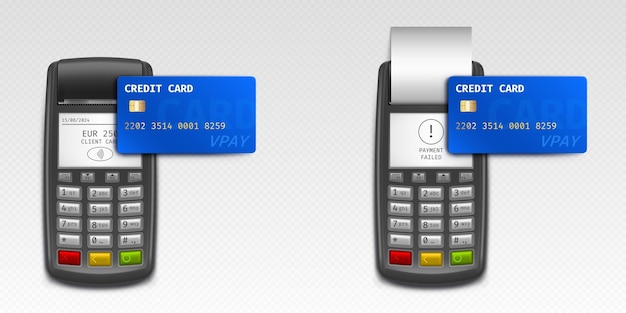 Pos Terminal Featuring Credit Card Payment and Bill – Free Download