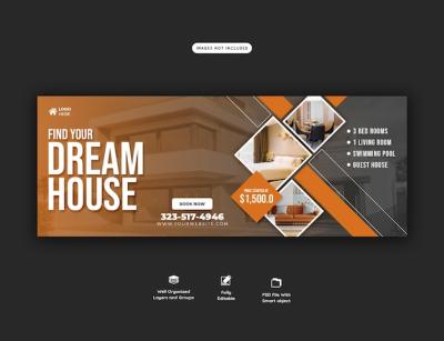 Real Estate House Property Facebook Cover Banner Template – Free Download