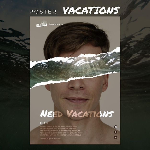 Vacation Concept Poster Template – Free Download