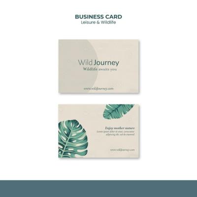 Leisure and Wildlife Business Card Template – Free Download