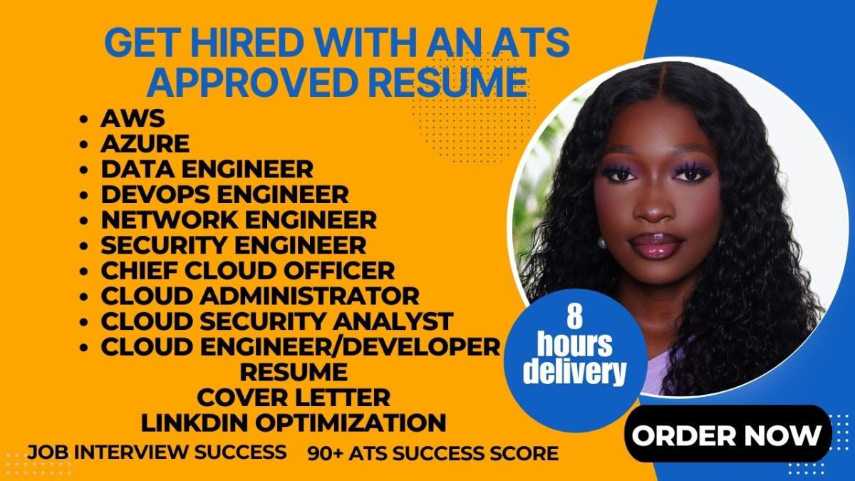 I Will Create a Professional Cloud Engineer Resume, AWS, DevOps, Azure ATS Resume, and Cover Letter