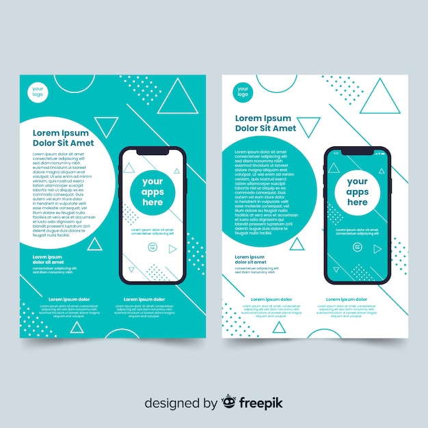 Mobile App Brochure Template for Free Download