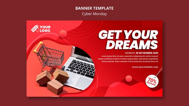 Cyber Monday Banner Template – Free Download