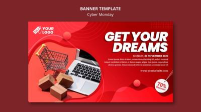 Cyber Monday Banner Template – Free Download