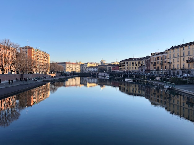 Stunning Buildings by the River in Darsena, Milan, Italy – Free to Download