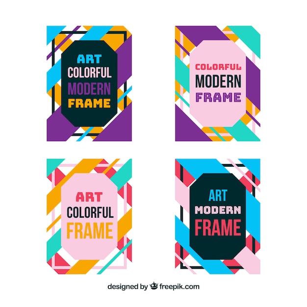 Flat Colorful Frame Collection – Free Download