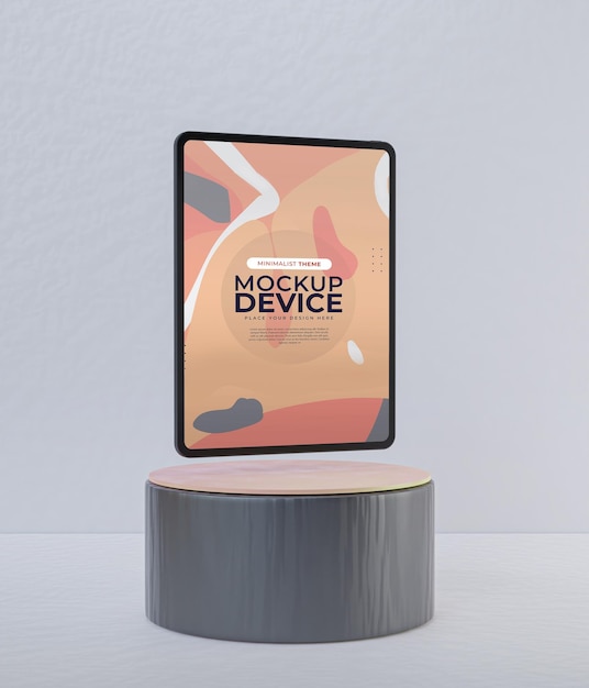 3D Render Device Podium Mockup Template – Free to Download