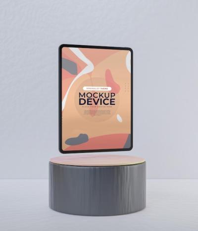 3D Render Device Podium Mockup Template – Free to Download