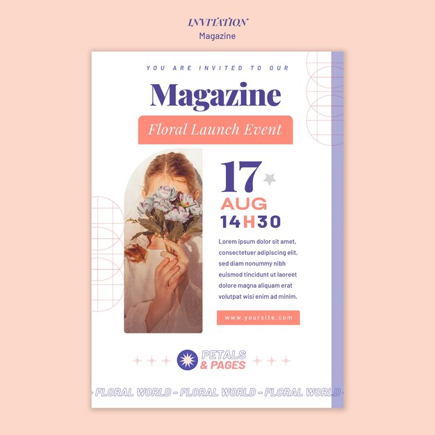 Magazine Template Design – Free Download