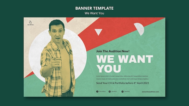 We Want You Banner Template – Free Download